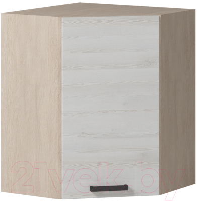 Шкаф навесной для кухни Genesis Мебель Алиса Loft угловой 600 глухой (дуб сонома/сосна белая) - фото
