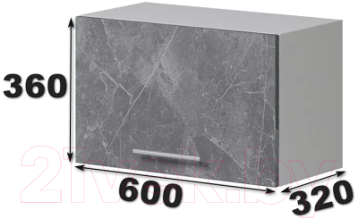 Шкаф под вытяжку Genesis Мебель Алиса Каспий 600 (белый/каспий темный)