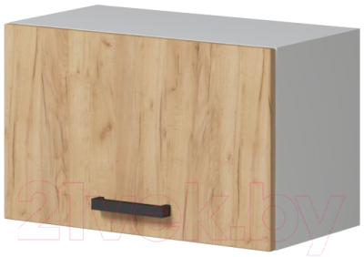 Шкаф под вытяжку Genesis Мебель Алиса Craft 600 (белый/дуб золотой) - фото