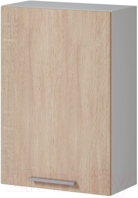 Шкаф навесной для кухни Genesis Мебель Алиса 12 500 сушка (белый/дуб сонома) - фото