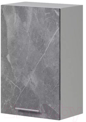 Шкаф навесной для кухни Genesis Мебель Алиса Каспий 500 сушка (белый/каспий темный) - фото