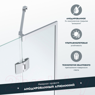 Стеклянная шторка для ванны Benetto BEN401 SL C