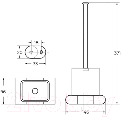 Ершик для унитаза Art&Max Platino AM-E-3981-MB