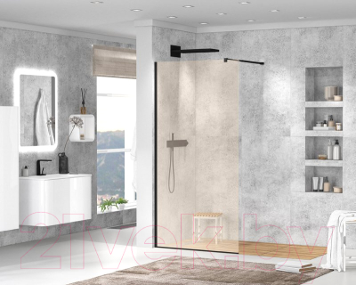 Душевая стенка Cezares LIBERTA-L-1-90-120-BR-NERO