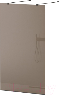 Душевая стенка Cezares LIBERTA-L-2-100-120-BR-NERO - фото