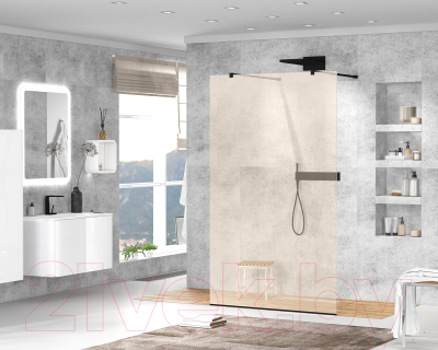 Душевая стенка Cezares LIBERTA-L-2-100-120-BR-NERO