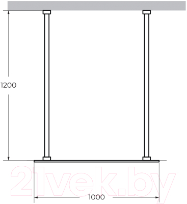 Душевая стенка Cezares LIBERTA-L-2-100-120-BR-NERO