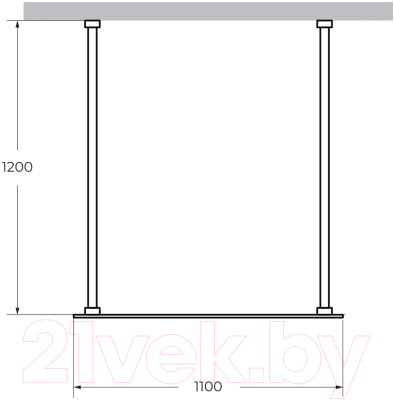 Душевая стенка Cezares LIBERTA-L-2-110-120-BR-Cr