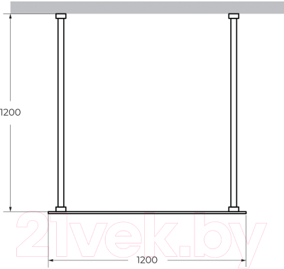 Душевая стенка Cezares LIBERTA-L-2-120-120-C-Cr
