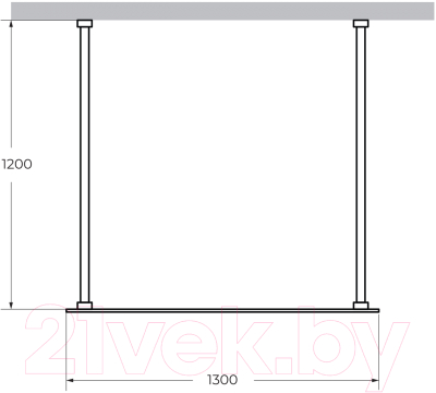 Душевая стенка Cezares LIBERTA-L-2-130-120-C-Cr