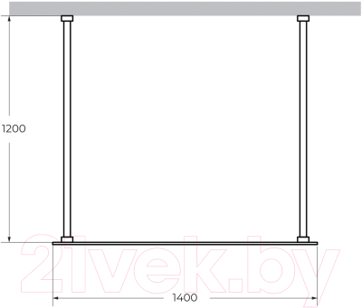 Душевая стенка Cezares LIBERTA-L-2-140-120-C-Cr