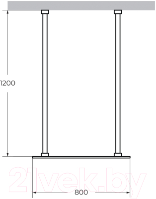 Душевая стенка Cezares LIBERTA-L-2-80-120-GR-NERO