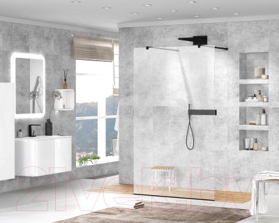 Душевая стенка Cezares LIBERTA-L-2-90-120-C-NERO