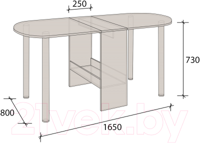 Стол-книга Артём-Мебель СН-115.01 (дуб экспрессив песочный)
