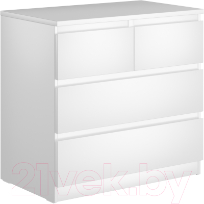 Комод Mio Tesoro Мальта 4 ящика 80x76 2.05.02.050.1 (белый) - фото