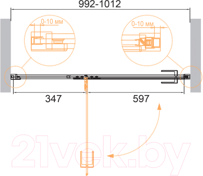 Душевая дверь Cezares BELLAGIO-B-12-100-C-NERO