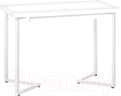 Обеденный стол Millwood Лофт Лондон Л 100-140x60x76 (белый/металл белый) - фото