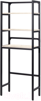 Стеллаж Millwood Венеция 2 35x60x181.8 (дуб белый Craft/металл черный) - фото