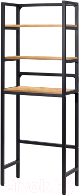 Стеллаж Millwood Венеция 2 35x60x181.8 (дуб золотой Craft/металл черный) - фото