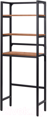Стеллаж Millwood Венеция 2 35x60x181.8 (дуб табачный Craft/металл черный) - фото