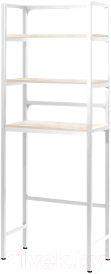 Стеллаж Millwood Венеция 2 35x60x181.8 (дуб белый Craft/металл белый) - фото