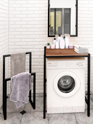 Стеллаж Millwood Венеция 3 70x60x96 (дуб табачный Craft/металл черный)