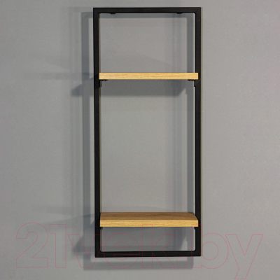 Полка Millwood Навесная каркасная 30x15x70 (дуб золотой Craft/металл черный)