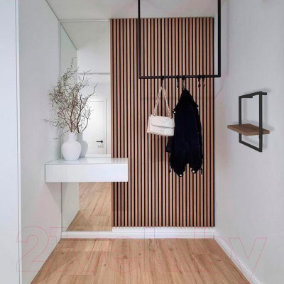 Полка Millwood Навесная каркасная 30x15x30 (дуб табачный Craft/металл черный)