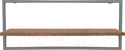 Полка Millwood Навесная каркасная 70x15x30 (дуб табачный Craft/металл черный) - фото