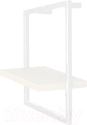 Полка Millwood Навесная каркасная 30x15x30 (белый/металл белый) - фото