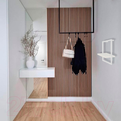 Полка Millwood Навесная каркасная 30x15x30 (белый/металл белый)