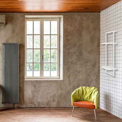 Полка Millwood Навесная каркасная 30x15x70 (белый/металл белый)