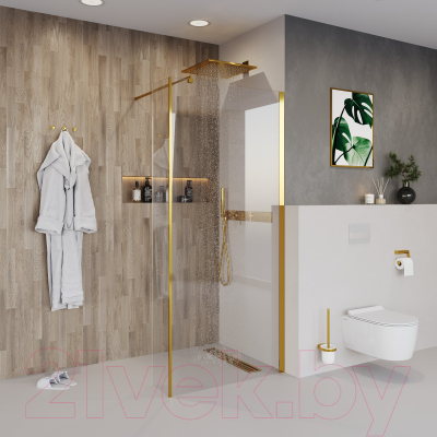 Душевая стенка Niagara NG-644-90 90x195 (золотой)