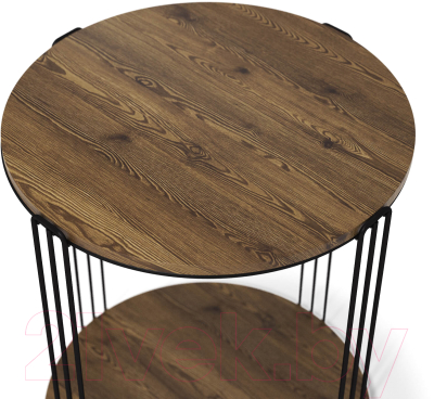 Журнальный столик Sheffilton SHT-CT33 (черный муар/черный муар/светлый орех)