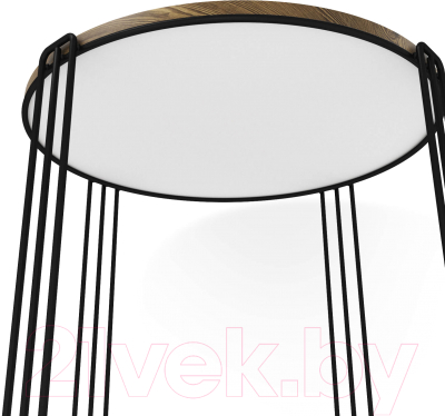 Журнальный столик Sheffilton SHT-CT33 (черный муар/черный муар/светлый орех)
