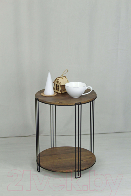 Журнальный столик Sheffilton SHT-CT33 (черный муар/черный муар/светлый орех)