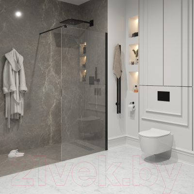 Душевая стенка Niagara NG-683-90 90x195 (черный)