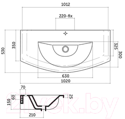 Умывальник Cezares FO10000101