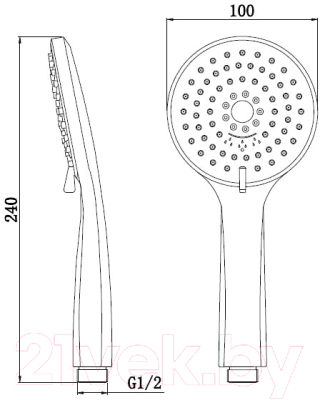 Лейка ручного душа BelBagno BB-D1C5