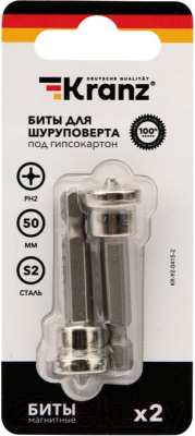 Набор бит Kranz PH2x50мм KR-92-0415-2