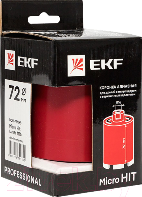 Коронка EKF Алмазная для дрелей dch-72-mhs-m16