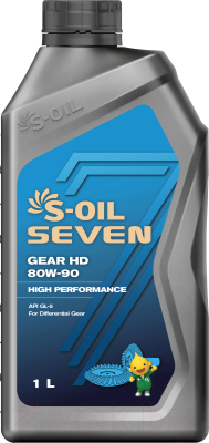 Трансмиссионное масло S-Oil Seven Gear HD 80W90 / E107807 - фото