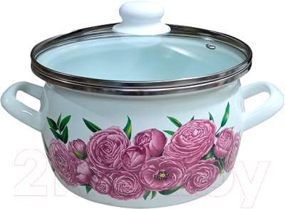 Кастрюля Сантэкс Пионы 1-2450112 - фото