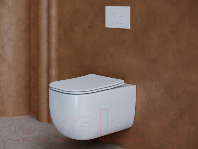 Унитаз подвесной Ceramica Nova Noel Rimless CN3013 (с крепежом и сиденьем)