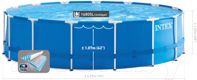 Каркасный бассейн Intex Metal Frame / 28242NP