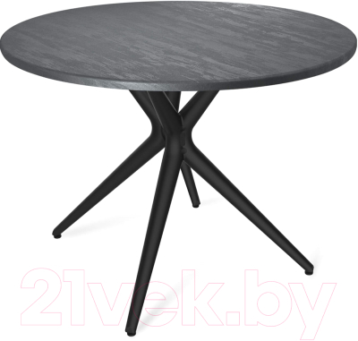 Обеденный стол Sheffilton SHT-TU30/TT 90 МДФ (черный/каменный уголь) - фото