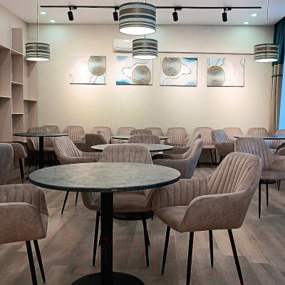 Обеденный стол Sheffilton SHT-TU43/TT 90 МДФ (черный муар/каменный уголь)