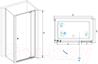 Душевой уголок RGW PA-44-1 / 410844198-011