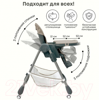 Стульчик для кормления Bubago Amelia / BG 103-1