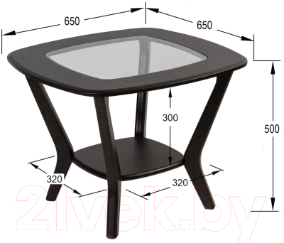 Журнальный столик Мебелик Мельбурн